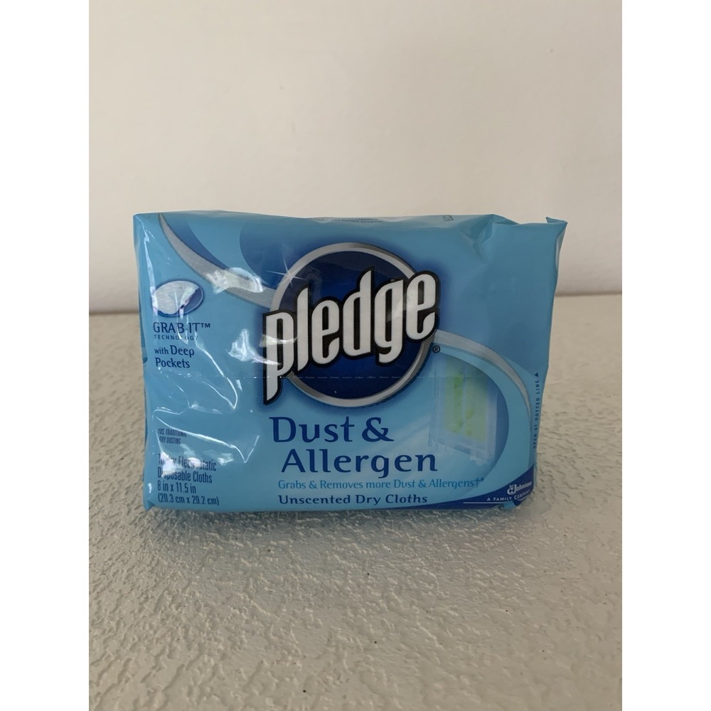 Pledge Dust & Allergen Unscented Dry Cloths 16 Count Grab-It Technology 62327